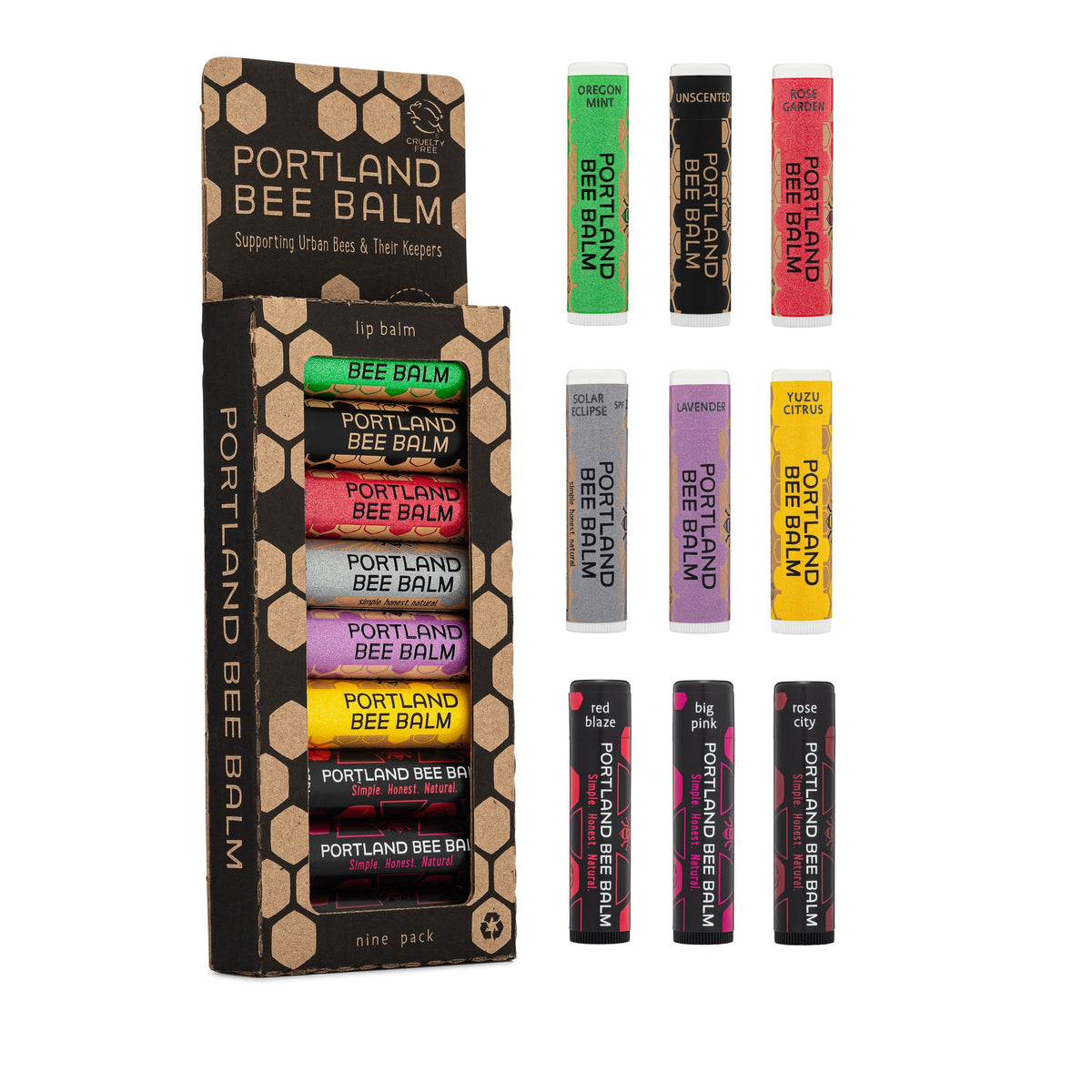 Assorted 9-Pack (One of Each Lip Balm) – Portland Bee Balm