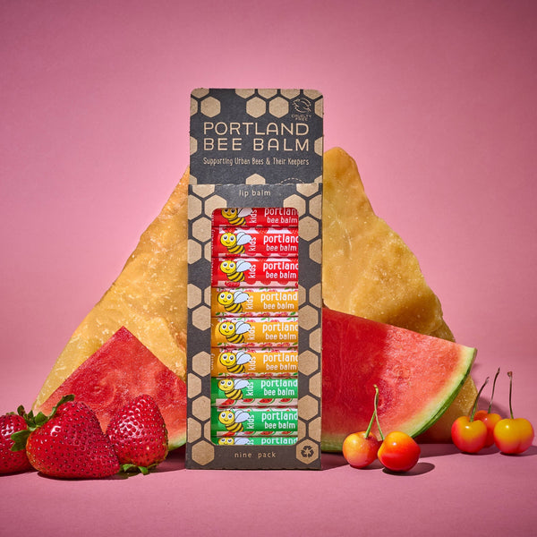 NEW! Assorted Kids Lip Balm 9-Pack (Mt. Hood Strawberry, Rainier Cherry, Cascade Watermelon)