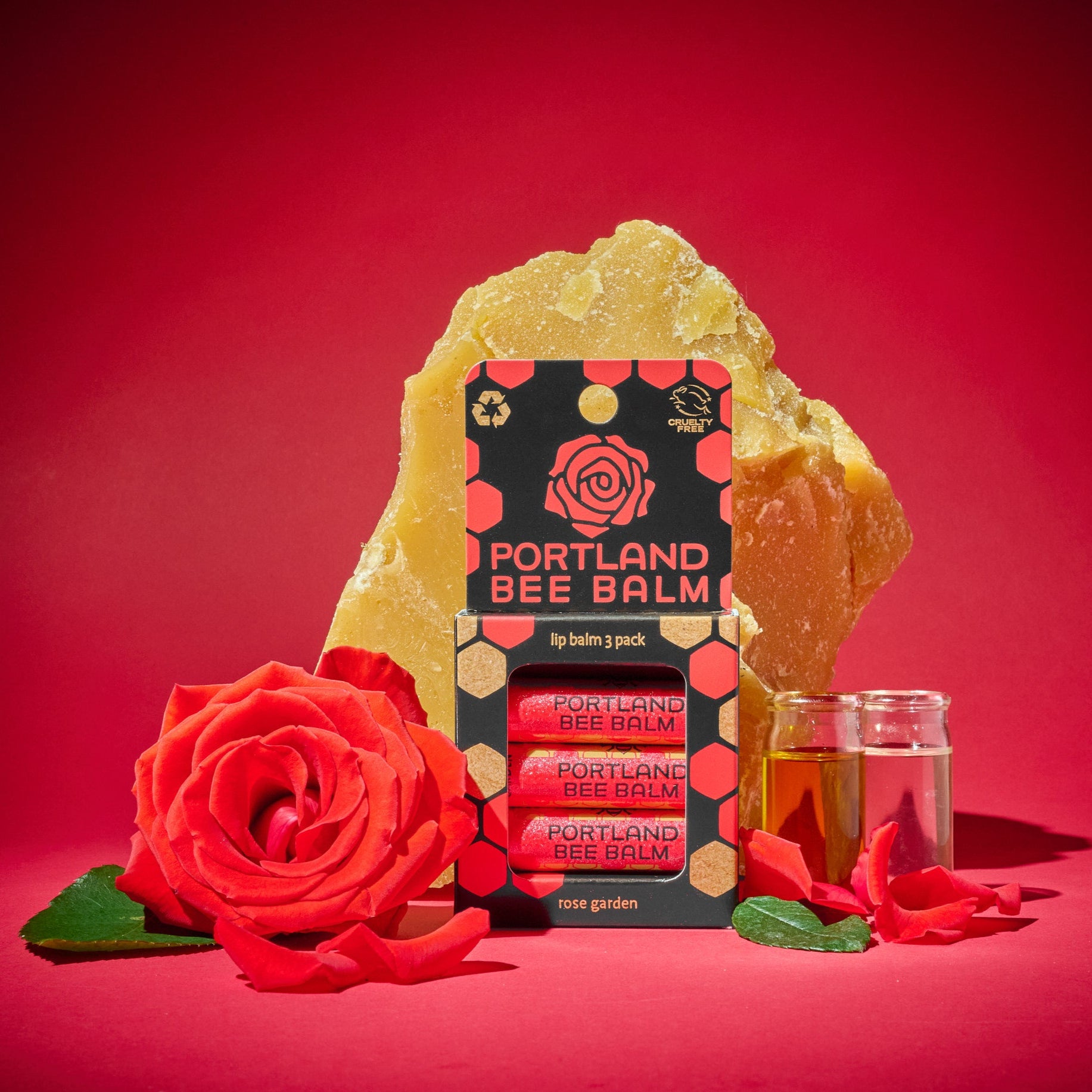 オレフォス　Rosebud　ベース Rose Garden 3-Pack – Portland Bee Balm